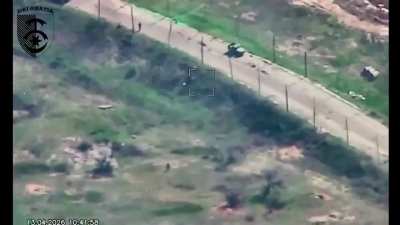 Ukrainian AI supported drones struck Russian convoy. Vyaliy Team, 30th Mechanized Brigade. Eastern front. 13.04.2026