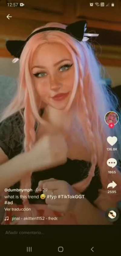 She is even twisting her hands a little