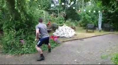 This is Till&hellip; he want to show us, how to clean up a garden: German style
