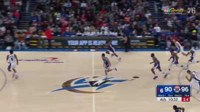[Highlight] Harrell blocks Kispert’s three and Harden takes it the other way for the and-one