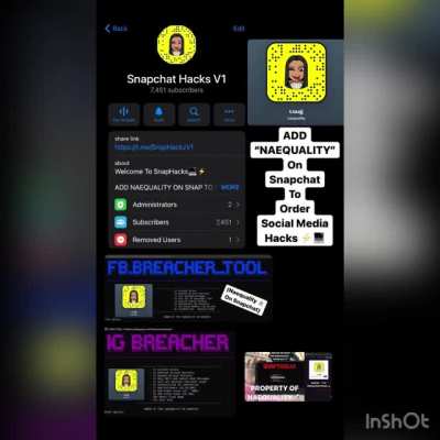 Anyone need a REAL hacker? With Proof & 12K members strong, hit @naequality on Snapchat. Telegram Proof In Comments