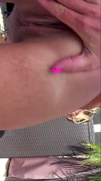 My amateur wife Kathy jumps out of the pool and spreads her ass to show off her asshole, gaped cunt and hanging tits. 🥥KATHERINE BROWN🥥
