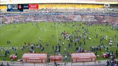 A few hours ago at a Mexican soccer game, fans of both teams fought in the stands, reports indicate that 17 people died more( in the comments)