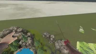Pulling an arrow out of your chest in VR