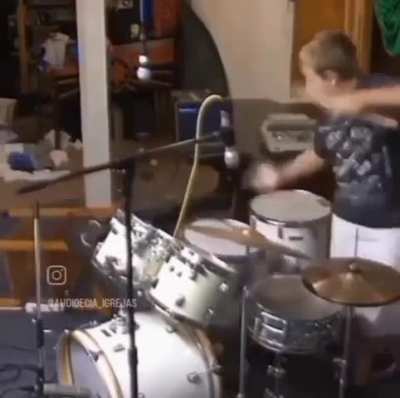 Kid breaks his dad's set up