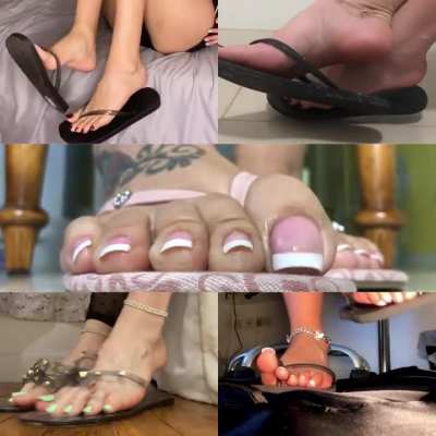 Pretty feet in flip flops🥵😮&zwj;💨🔥 Multi-screen