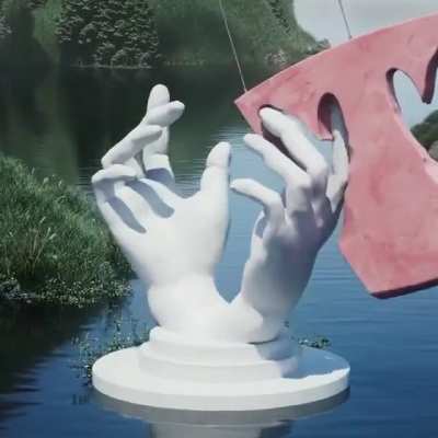 A beautiful work of art called: "Slipping Through My Fingers" Part of an art collection called "Synchronism" (Credits in the comments)
