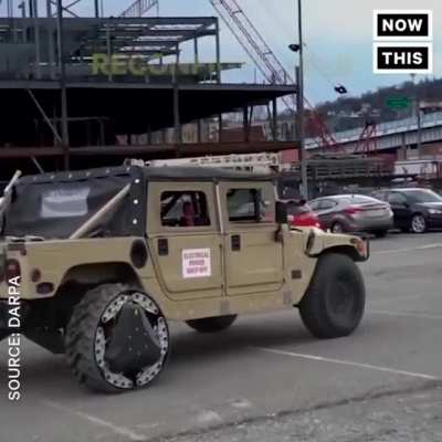 The Army has developed new tires that change shape. Its called Reconfigurable Wheel-Track