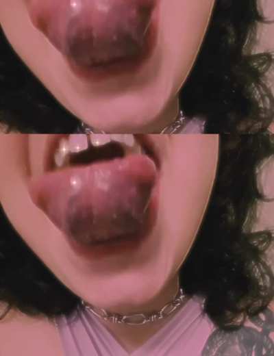 just showing off my huge tongue cup ❤️&zwj;🔥 but there&rsquo;s always more with me 🍈🍈