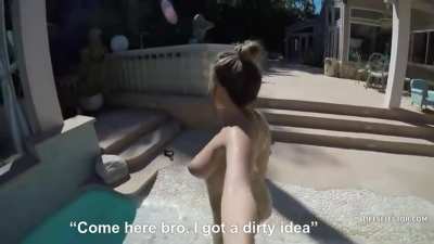 (B/S) Sister gets Naughty at the Pool