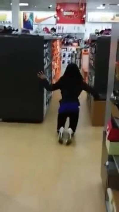 to test out a new pair of shoes