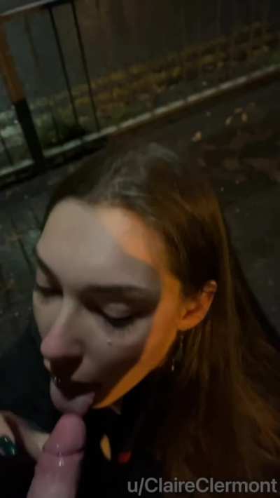 I just love sucking cock in public, I can't help it