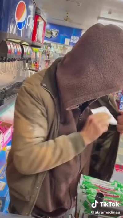Change of pace from karen videos, this mans name is phil and hes homeless. Here he is receiving gifts from fans
