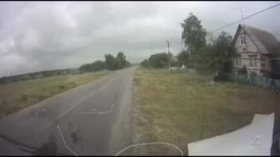 My HEAT round making contact with a BMP's front plate 