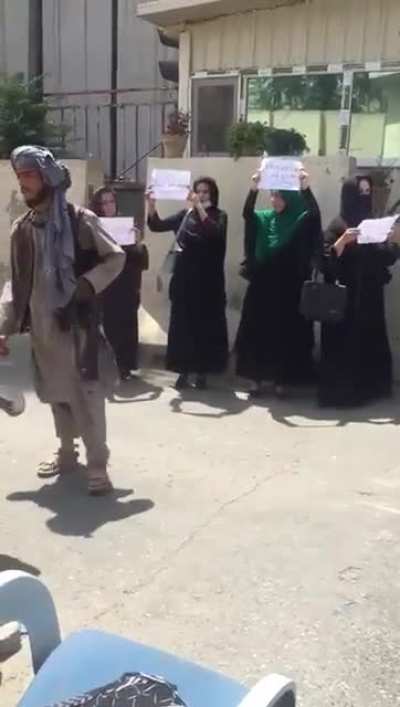 Women protesting against Taliban rule - Afganistan.