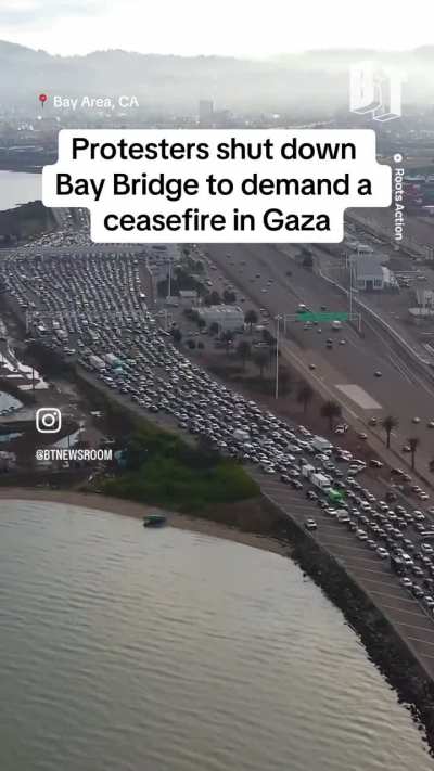 Protesters paralyzed Bay Bridge in California to demand an end to Israel&rsquo;s genocidal war on Gaza