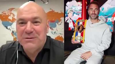 Dana White on a potential boxing match with Eddie Hearn: "Listen, if Eddie wants to box we can box. I don't think Eddie wants to box. Back in the day I used to box with all the guys."