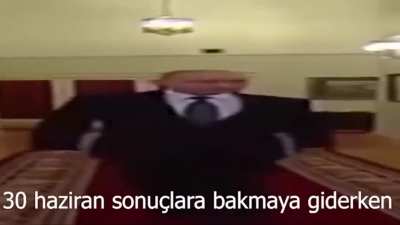 sonu&ccedil;ları g&ouml;r&uuml;nce deli taklidi yaparkene