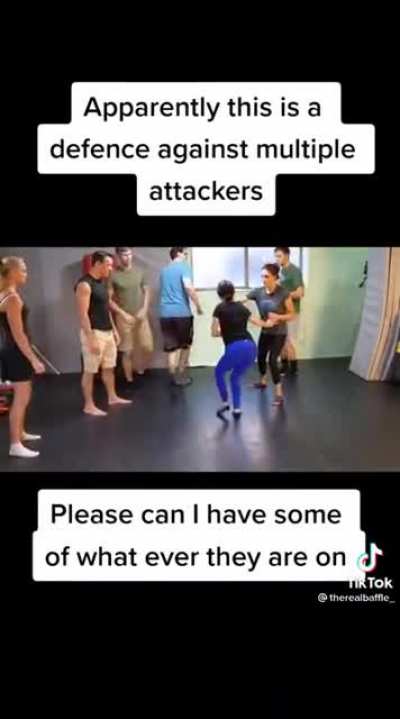 Professional demonstrates her defense moves
