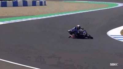 What I expect to happen every time I see a moto racer turn