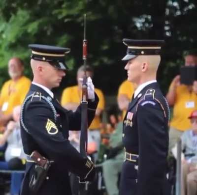 Checking Rifles.