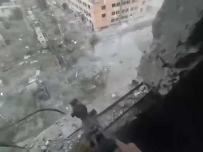 UA POV: Helmet camera footage of a Ukrainian soldier. Ruins of the "Южнодонбасская 1" coal mine