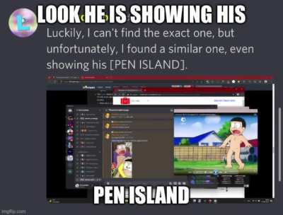 Showing his &ldquo;Pen island&rdquo;