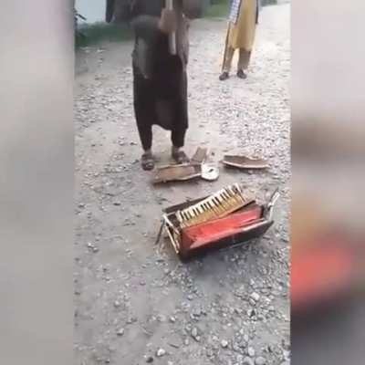 Primitive Man afraid of musical instruments