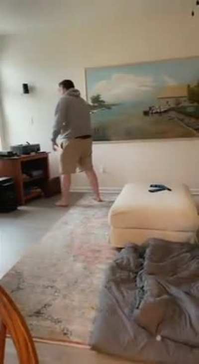 I stubbed my toe and went to walk it off, my fianc&eacute; caught this video of me...
