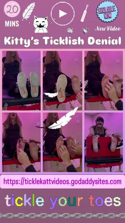 New Video Alert! &ldquo;Kitty&rsquo;s Ticklish Denial!&rdquo; 20 mins.  Watch the preview on my website:  