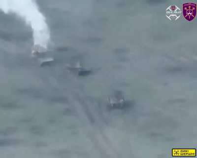 The Ukrainian Presidential Brigade "Hetman Bohdan Khmelnytskyi" published footage of another Russian armored assault getting repelled. 