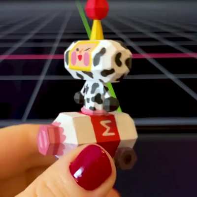 printed and painted my low-poly Daisy 🐄 ❤️
