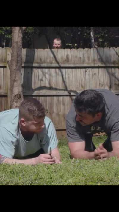 scissoring the grass