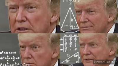 Trump is asked "What is 2+2?"