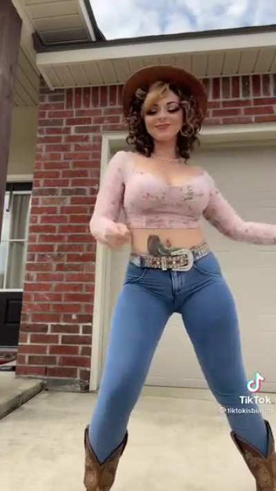 Giving those jeans a workout.