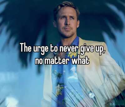 Never give up my brothers