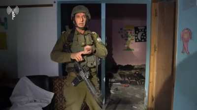 IDF spokesperson Rear Admiral Daniel Hagari shows evidence of alleged Hamas presence in 