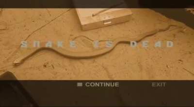 Hey quit kiddin&rsquo; around, snake? Snaaaaake!? Oh nvm