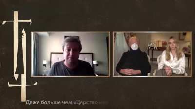 Ridley Scott and Russian film critic Anton Dolin