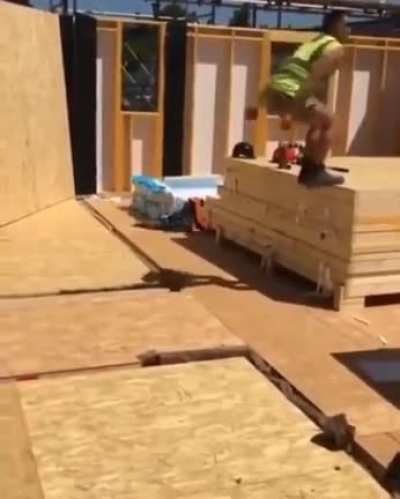 WCGW Playing around while at a construction work site