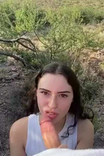 [kik dreamer4881] asked my bud if he wanted to go hiking with me. I didn’t expect us to stop for a break so soon, but I couldn’t turn him down when he asked so nicely.