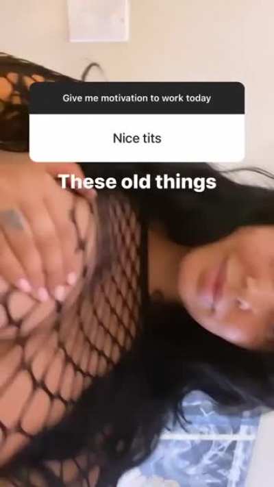 The way she grabs her tits