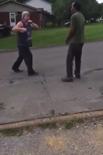“Get Out My Yard” Old Men Scrap It Out