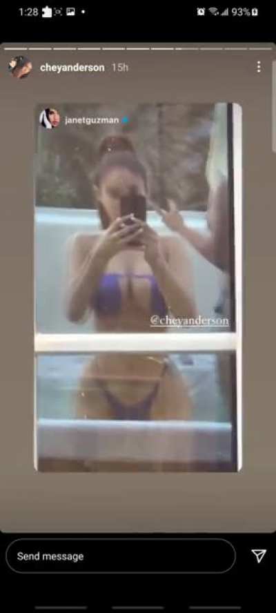 Chey in hot tub with janet