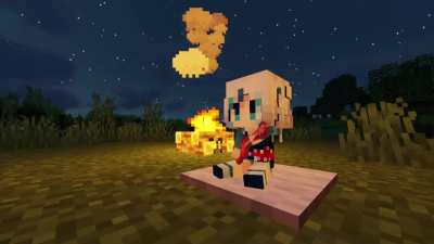 Minecraft Gura Sings her bgm with Ukulele