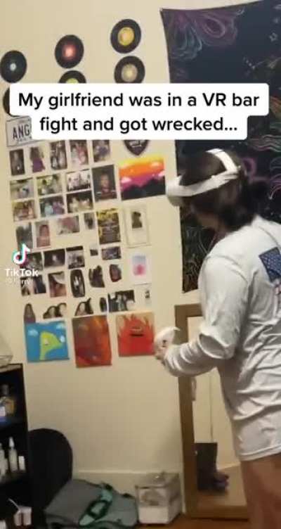 To fight in VR