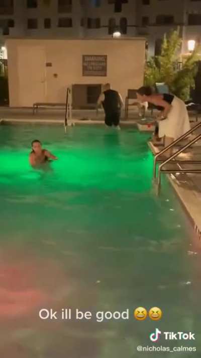 boob slip in pool