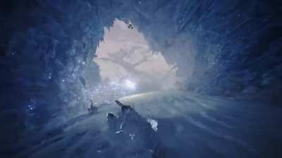 The only correct way to go down the Hoarfrost snow slide...