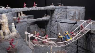 So, I updated my cave tiles with a modular weblike maze of tunnels&hellip;along with traps and a modular extendable/breakable rope bridge :) full video/tutorial in comments!