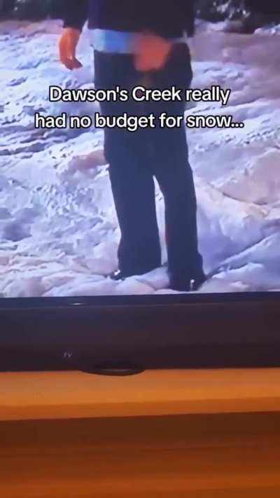 The fake "snow" used in Dawson's Creek